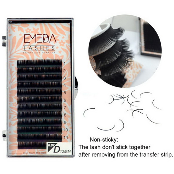 Permanent Single fake eyelashes extensions JH61